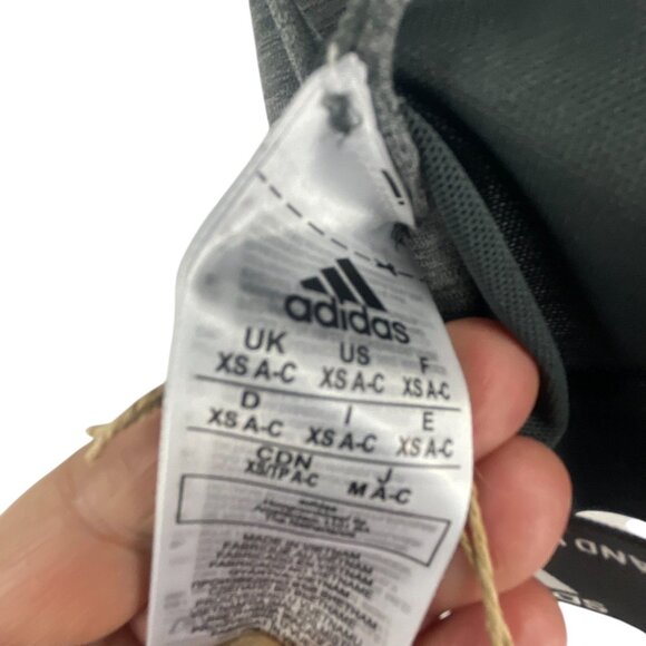 Adidas NWT Women's Power Medium Support Training Sports Bra XS A-C Gray Heather - Picture 2 of 7